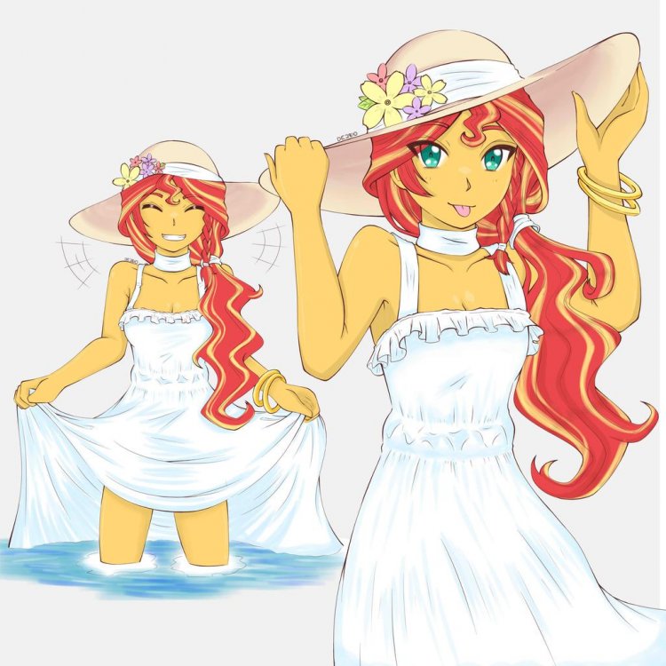 sundress_sunset_shimmer_v0_1_by_dragonem