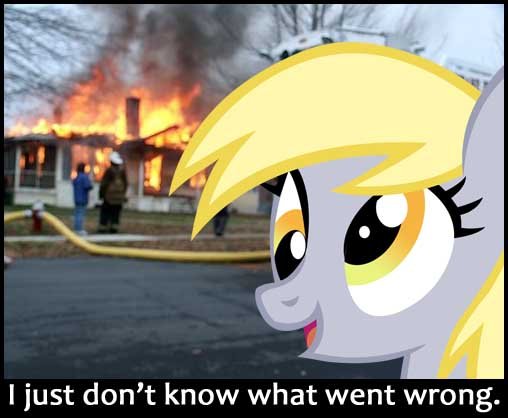 disaster girl meme pony