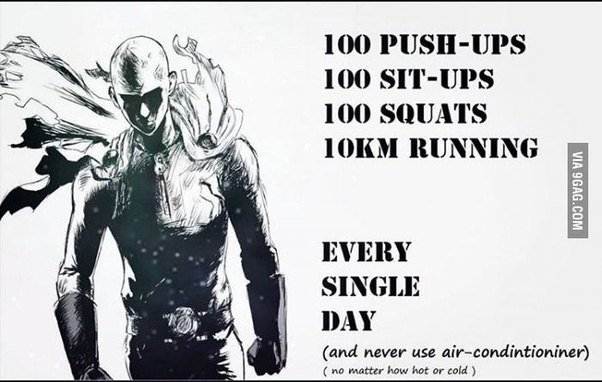 Image result for one punch man work out