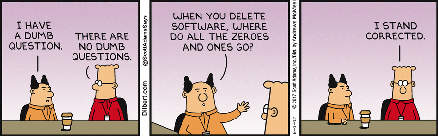 No Dumb Questions - Dilbert by Scott Adams