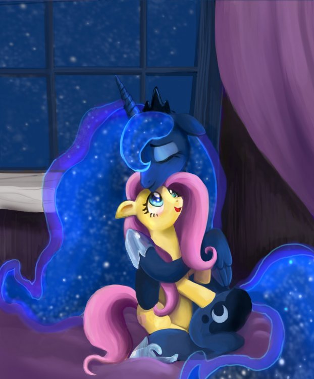 Image result for hugs mlp luna