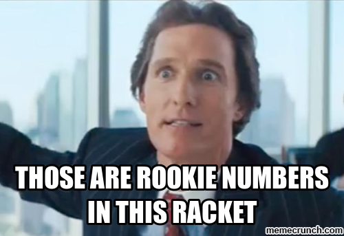 Image result for those are rookie numbers