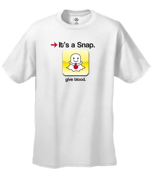 Image result for its a snap give blood shirt