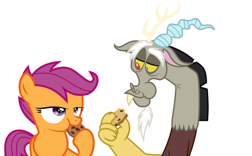 MLP_Fanart_Scootaloo_and_Discord_Eating_