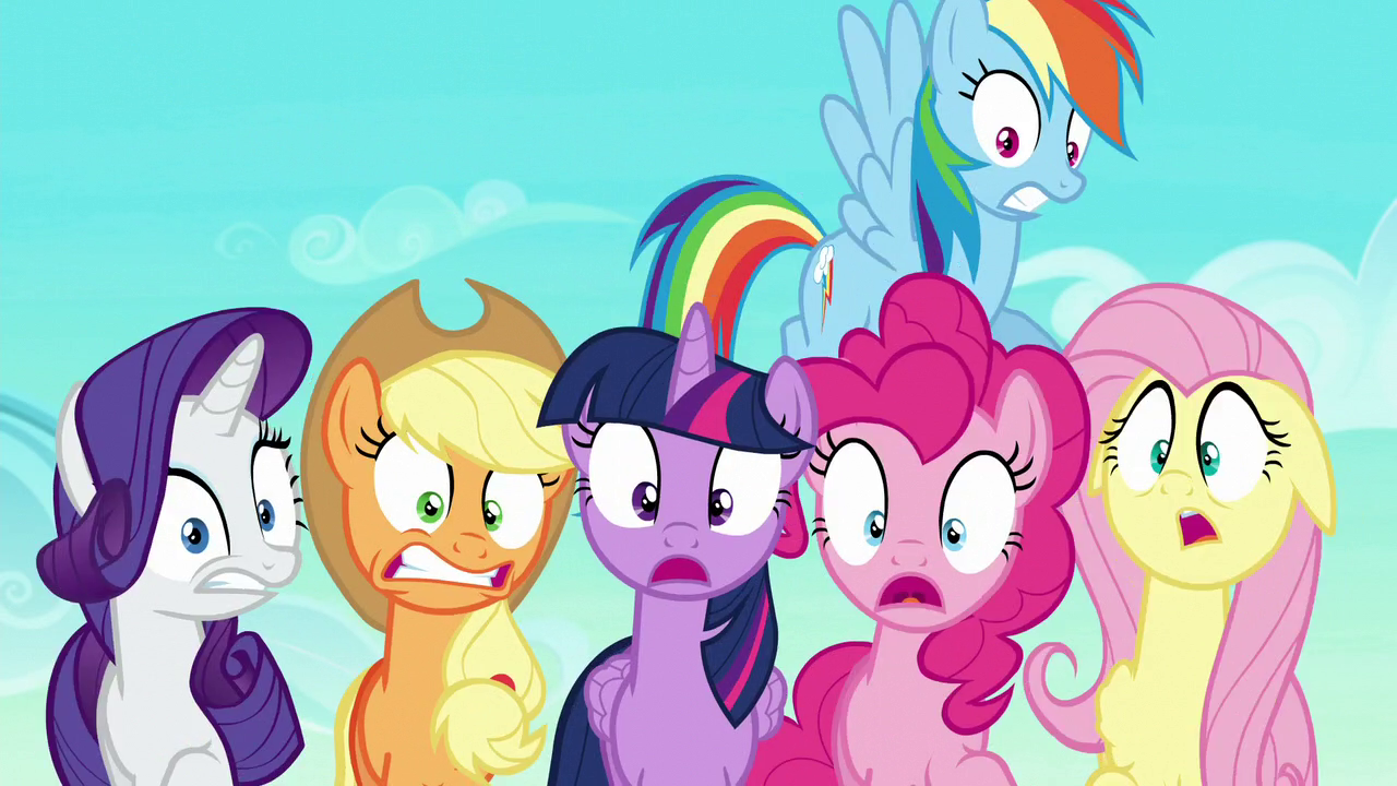 Mane_Six_scared_S6E2.png. 