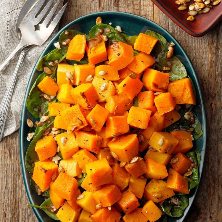 Roasted Butternut Squash Salad with Caramelized Pumpkin Seeds ...