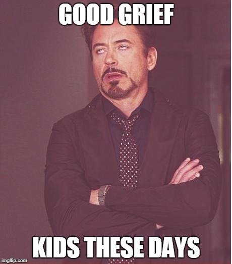 Tony Stark Kids These Days Meme -
