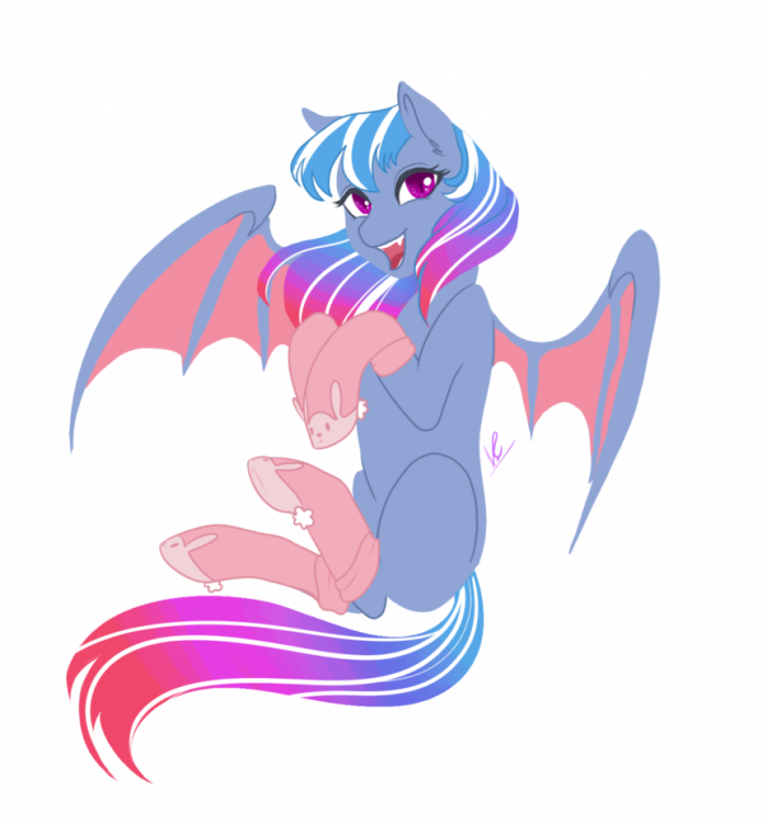 (AT)Cute bat pony! by Varshacoro