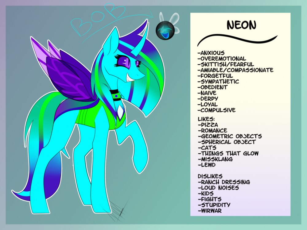 (MLP) Neon Simple Ref by Changeling-Neon