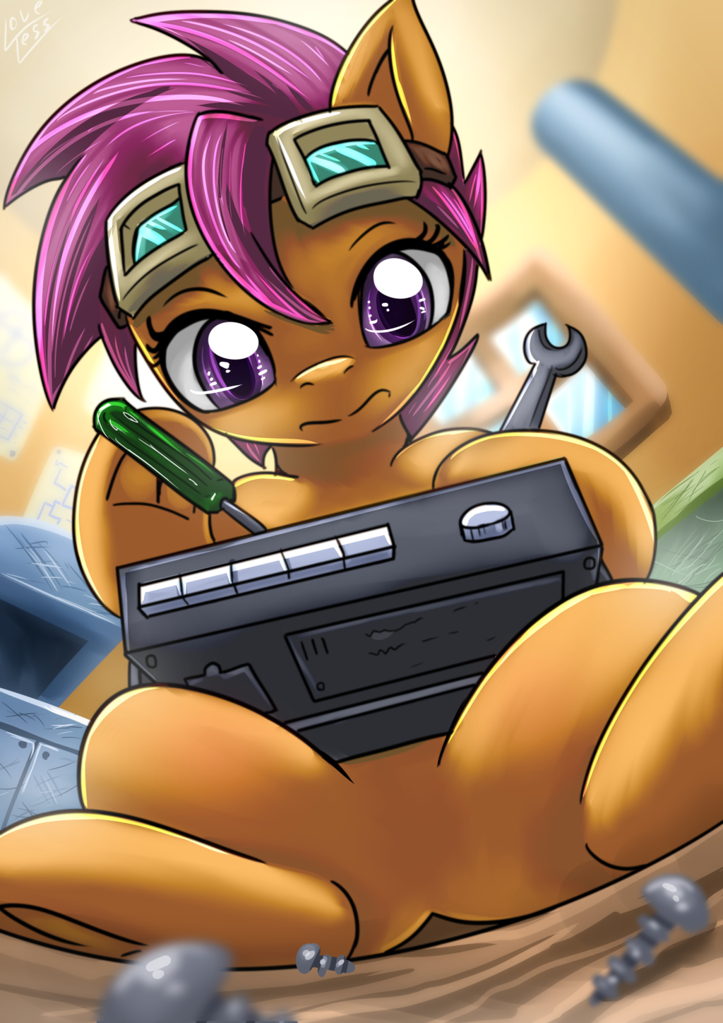 [TALOYQ Side Art] Scootaloo The Repairmare by vavacung