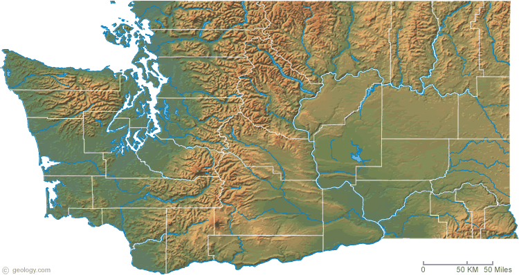 Image result for map of washington state"