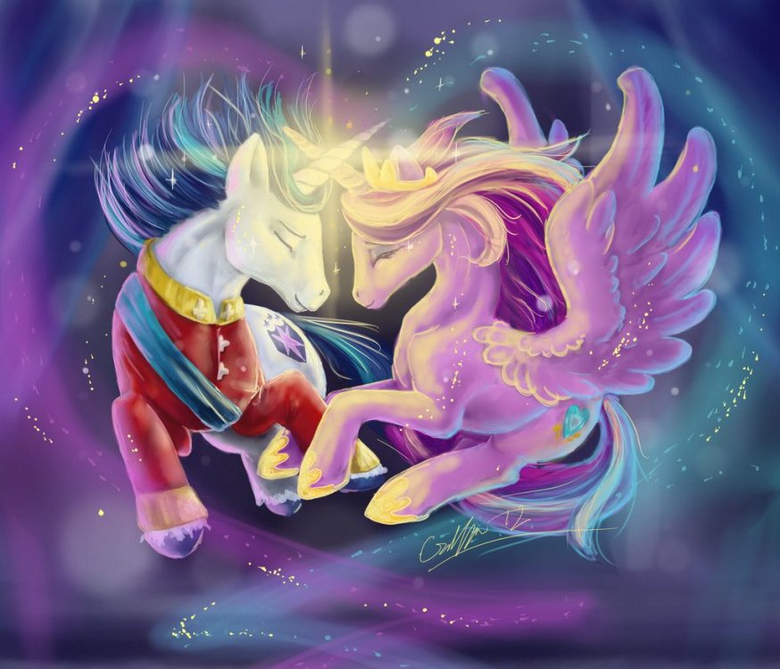 Image result for princess cadance and shining armor art