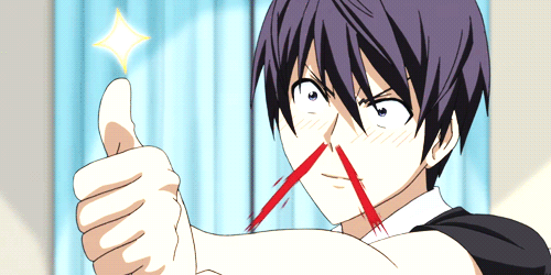 Image result for anime nosebleed gif