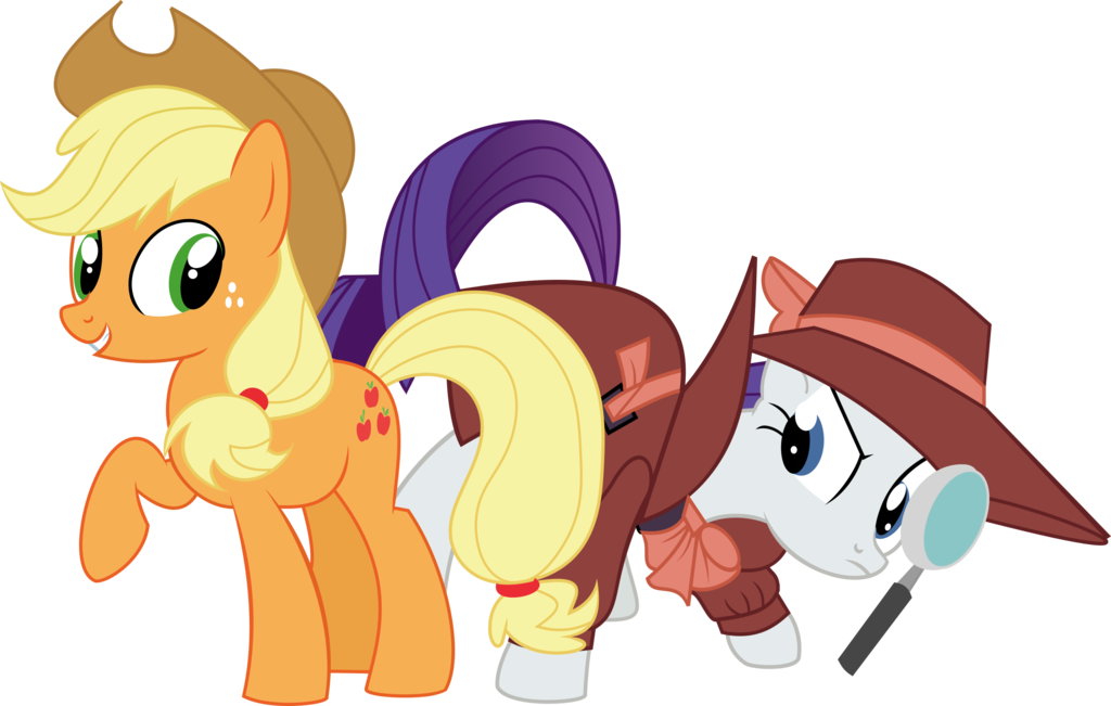 Applejack and Rarity by digimonlover101