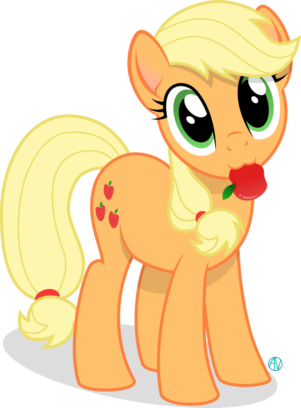 applejack_cute_nom_vector_by_arifproject