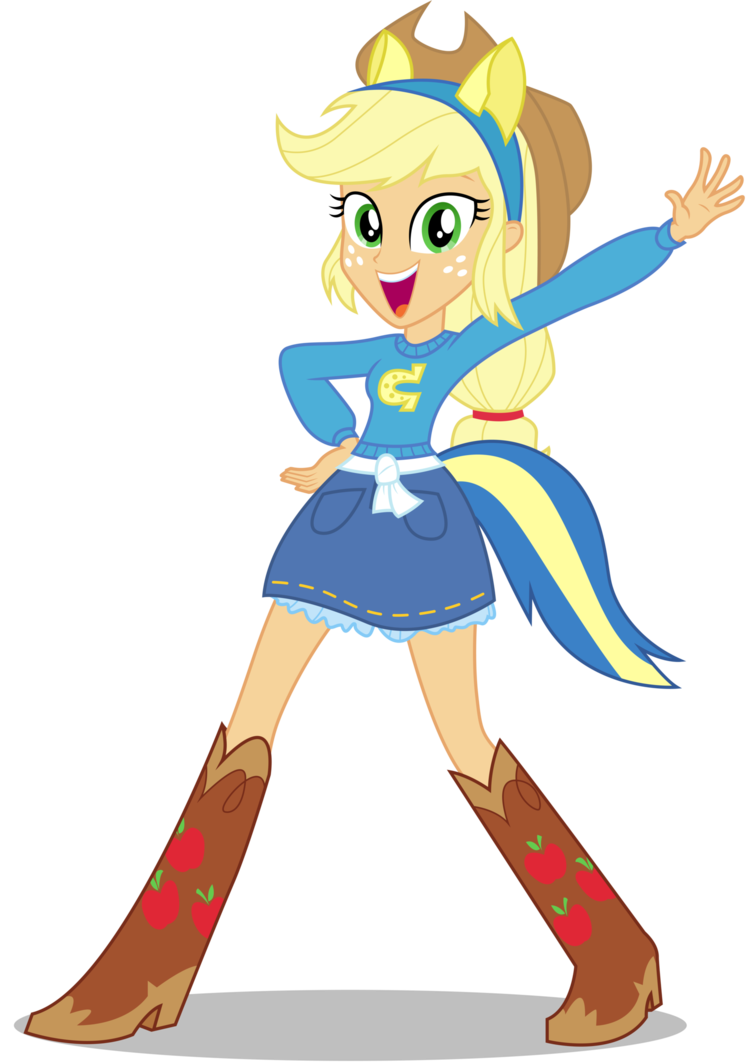 applejack_eqg__wondercolts_pose_by_calia