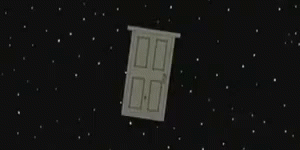 Image result for The Scary Door gif Futurama