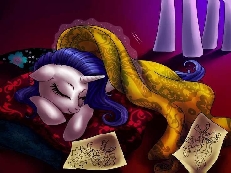 Image result for mlp rarity sleeping fanart
