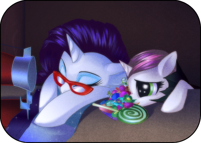 Image result for mlp nightmare moon and rarity