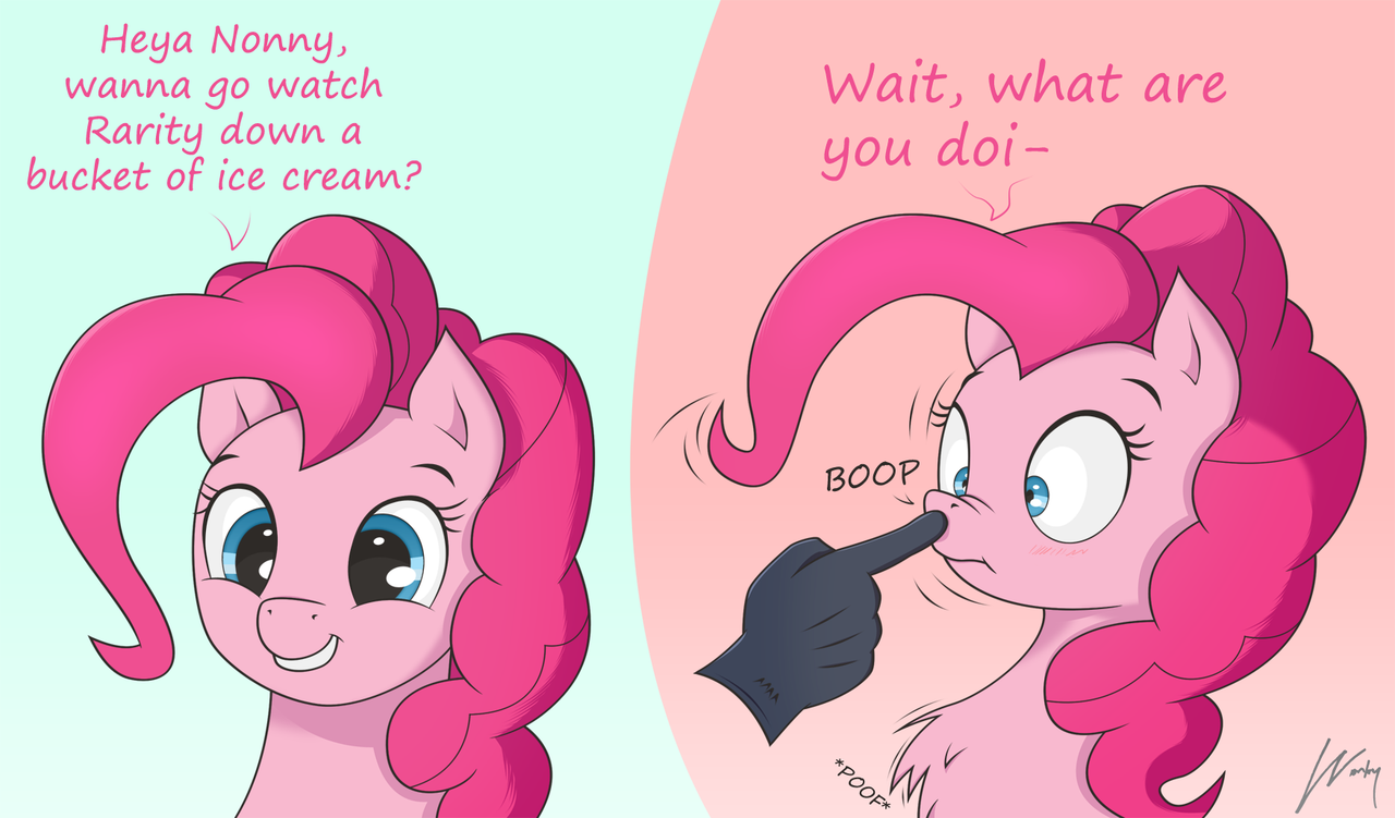 Booping the pink pony by SarmaTeppou