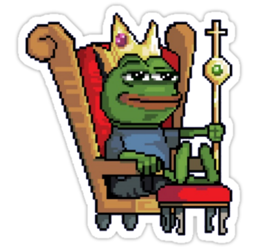 Image result for pepe the frog king