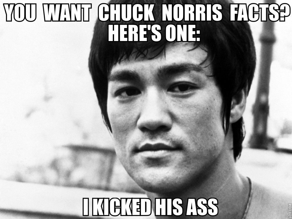 Image result for bruce lee chuck norris fact