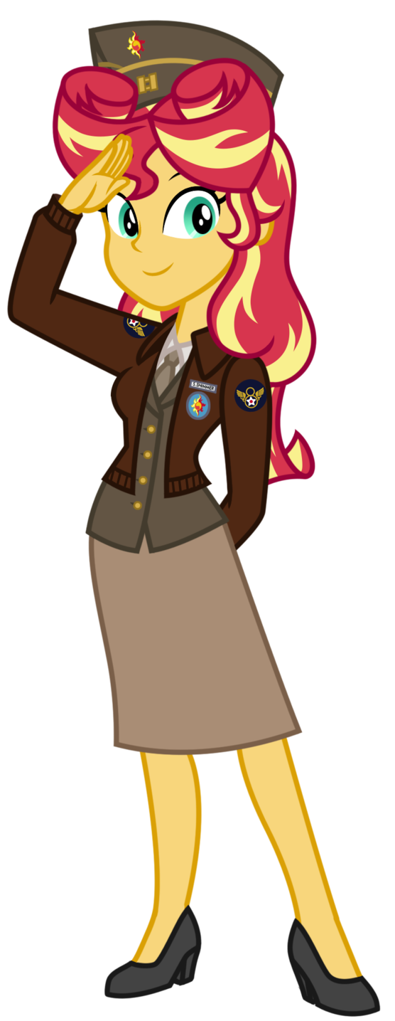 Captain Sunset Shimmer (World War II) by FamousMari5