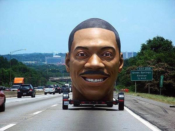 Image result for eddie murphy face car