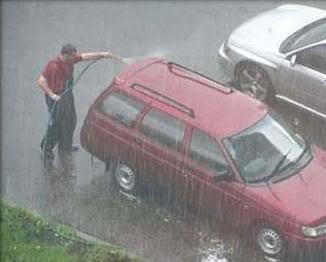Image result for washing car in rain