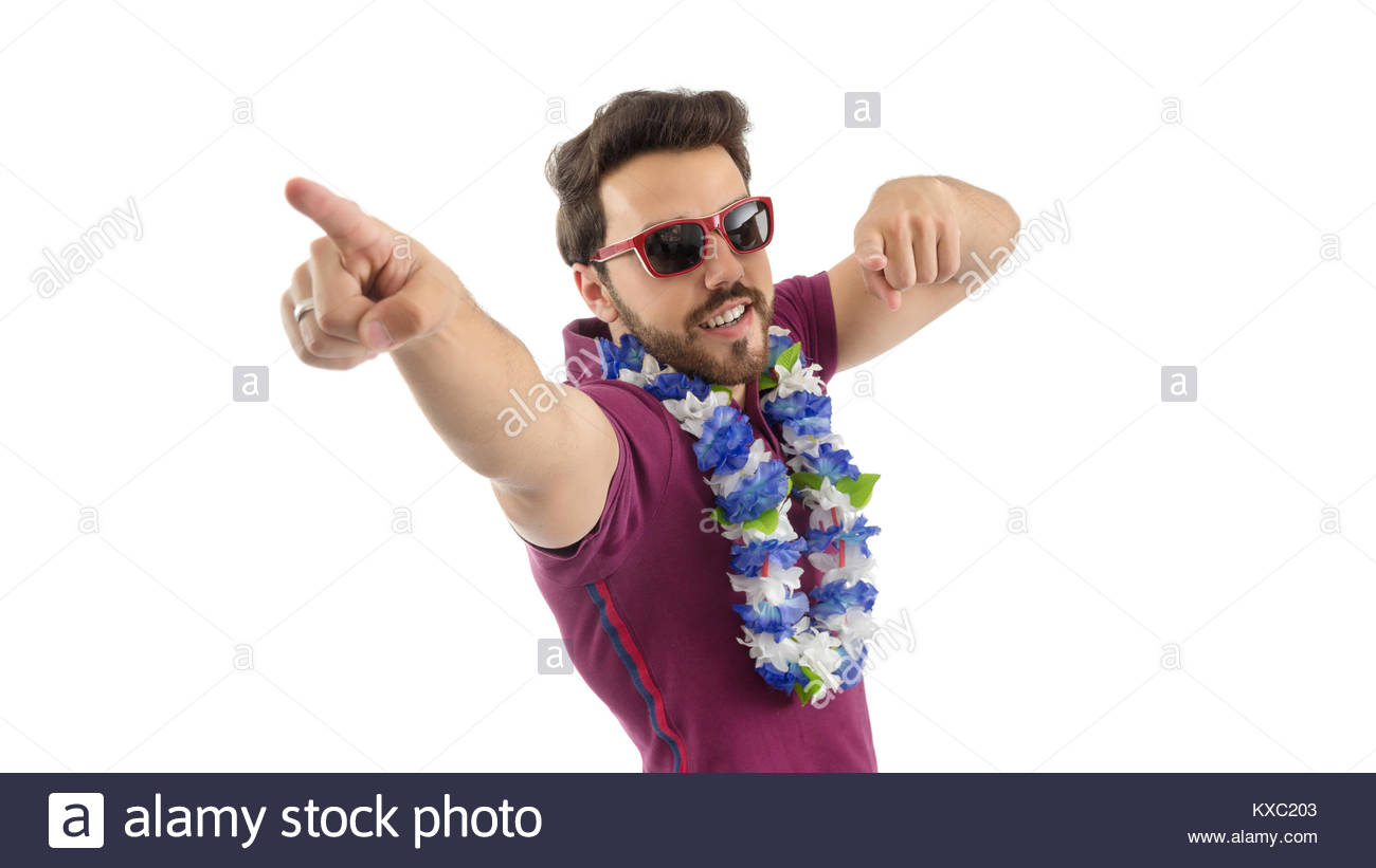 carnival-crazy-man-makes-pose-pointing-with-his-fingers-beautiful-KXC203.jpg