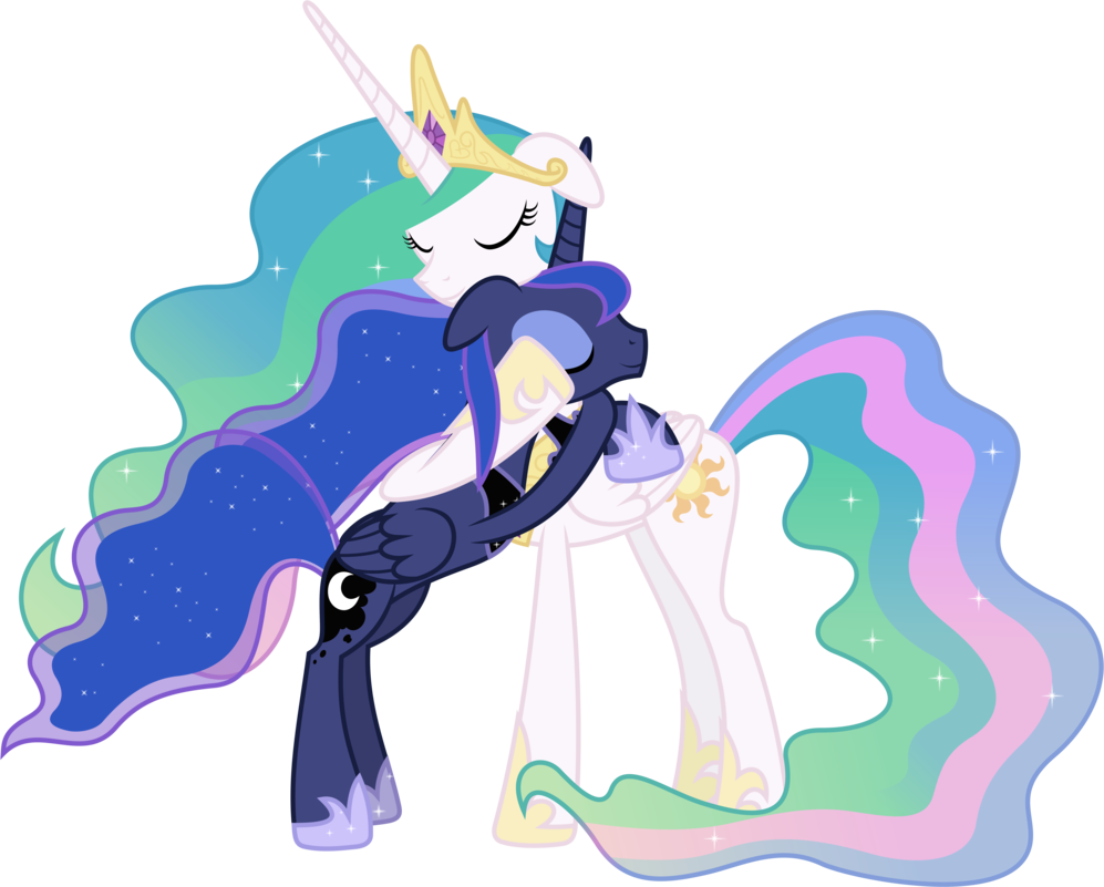 celestia_and_luna_hugging__redux__by_90s