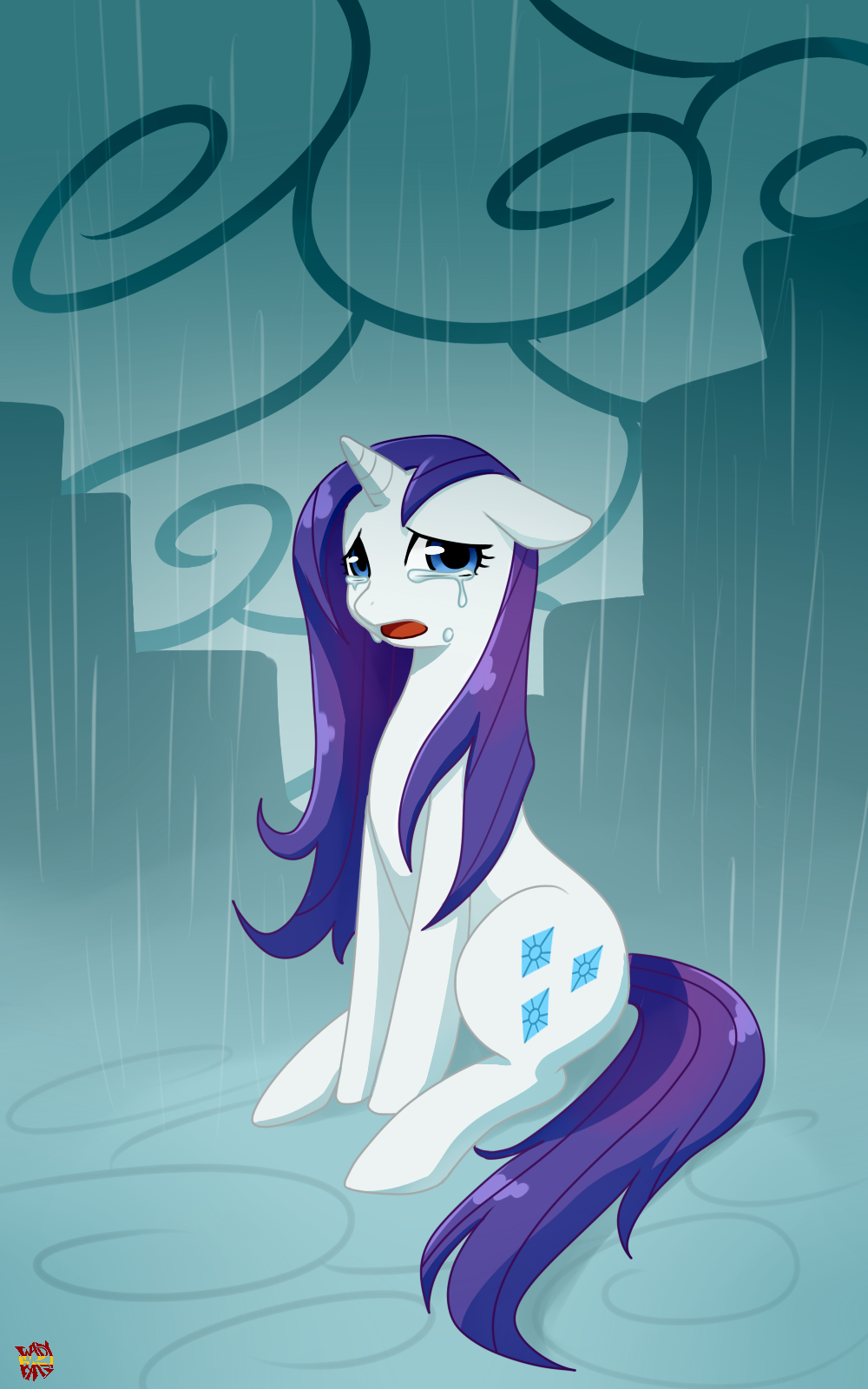 Image result for mlp rarity crying fanart