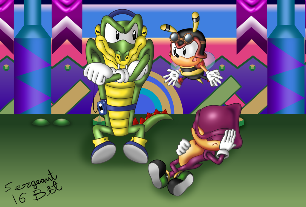 chaotix__chilling_at_carnival_island_by_