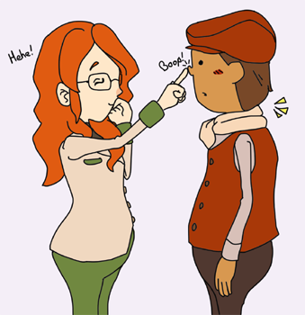 claire_booping_layton_on_the_nose_by_sam