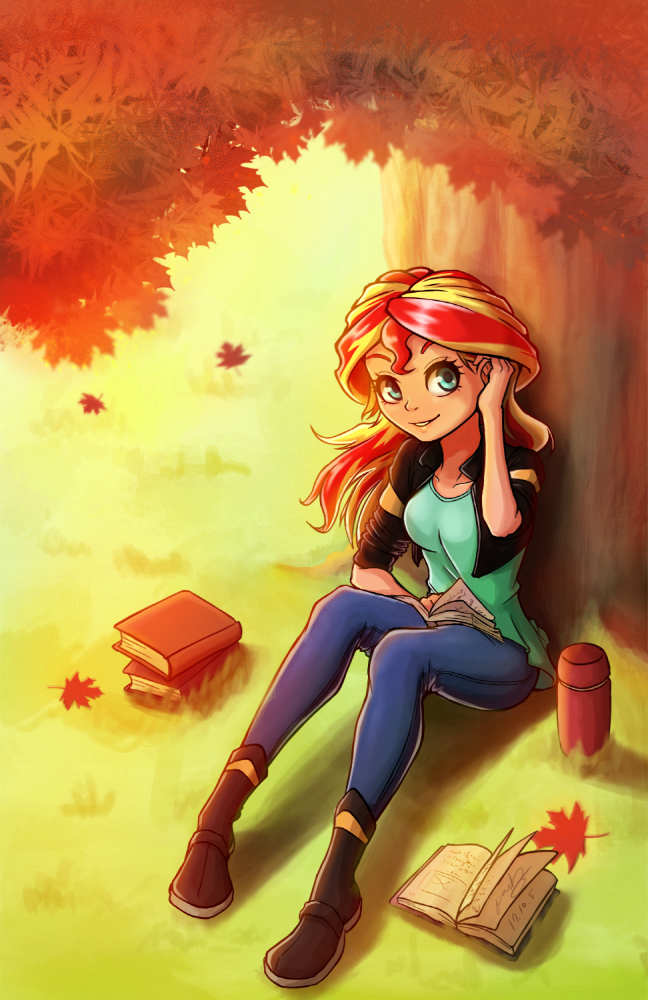 Commission 12 - Sunset Shimmer in autumn by The-Park