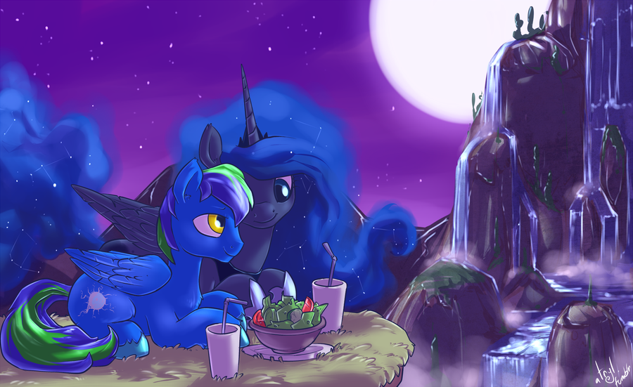 Commission - Hillside Dinner by atryl
