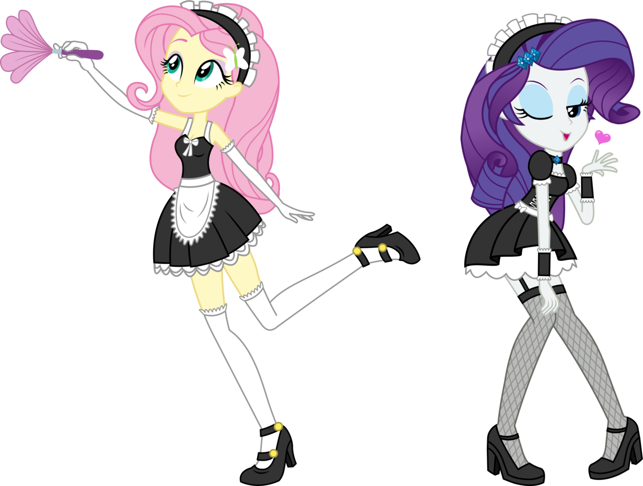 commission__french_maid_fluttershy_and_rarity_by_imperfectxiii-datidak.png