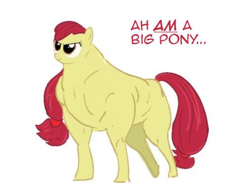 AH AM A BIG PONY.. Pony Derpy Hooves Sweetie Belle Apple Bloom Horse horse mammal vertebrate horse like mammal pony fictional character cartoon