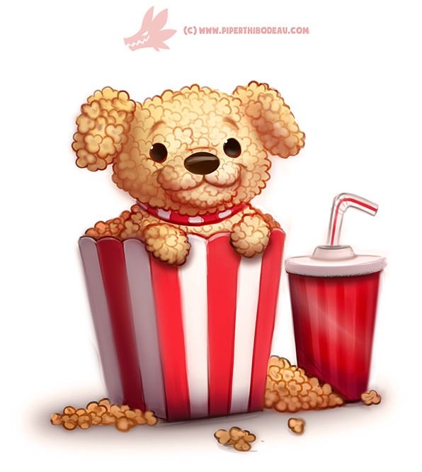 daily_paint_1287__pupcorn_by_cryptid_cre