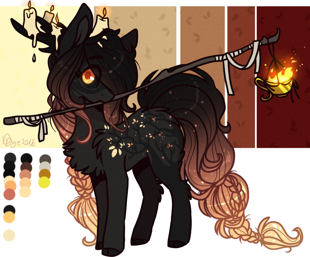 Dark Fire Pony Auction (closed) by D-Dyee
