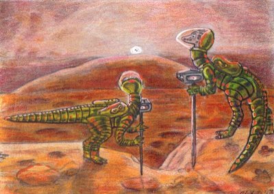 Dinosaurs on Mars by LEXLOTHOR