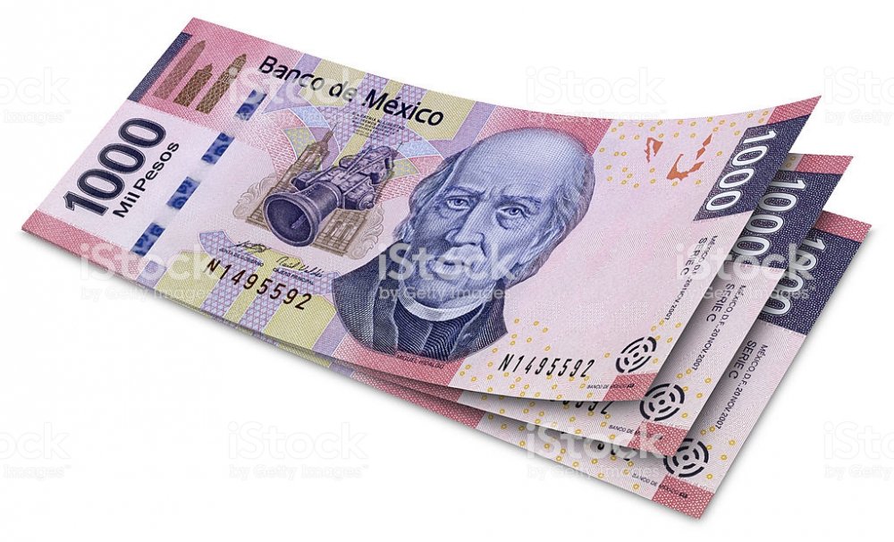 One Thousand Mexican Pesos Banknotes Stock Photo - Download Image ...