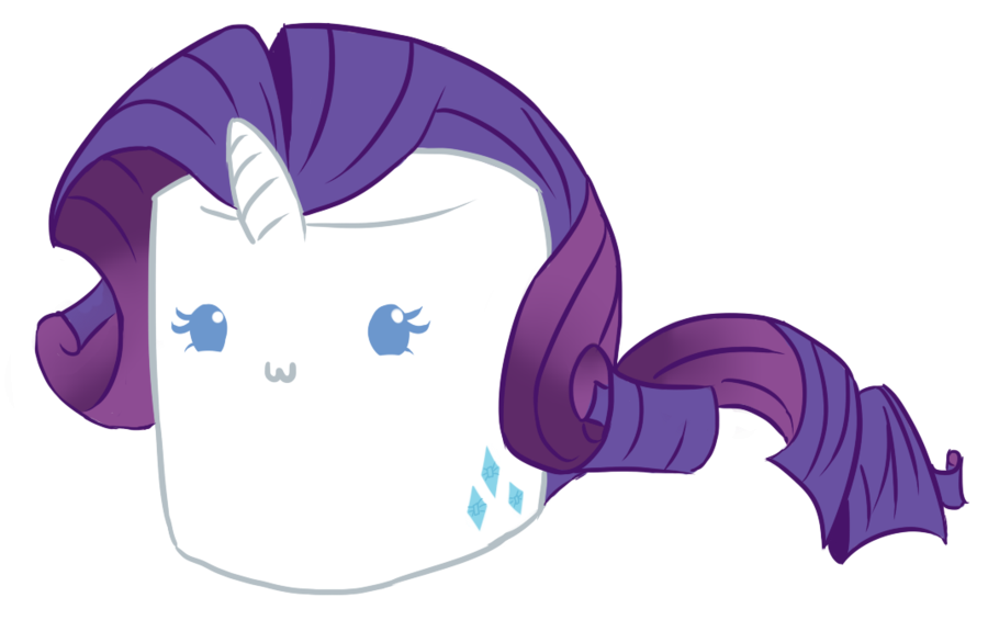 Rarity The Marshmallow by galaxygirl123555 on DeviantArt