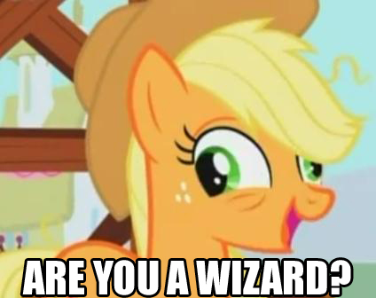 Image result for mlp applejack are you a wizard