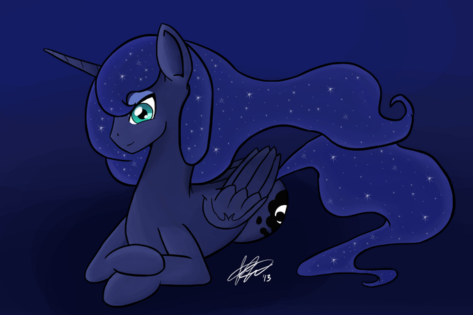 3 Pony blue black mammal fictional character vertebrate cartoon horse like mammal purple mythical creature darkness azure sky violet organism