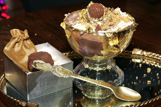 The most expensive dessert is The Frrrozen Haute Chocolate ice cream sundae costing $25,000. Is really mouthwatering don't you think? The most expensive dessert is The Frrrozen Haute Chocolate ice cream sundae costing $25,000. Is really mouthwatering don't you think?  Read here the full article: http://ow.ly/pBoNS
