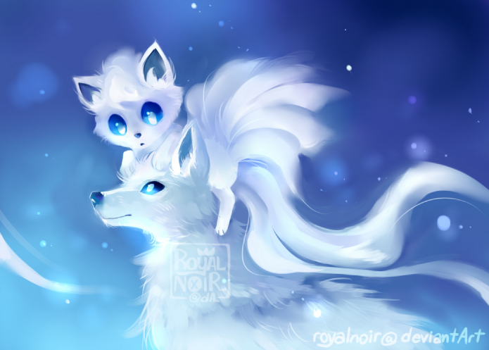 Alolan Fox Pokemon by RoyalNoir