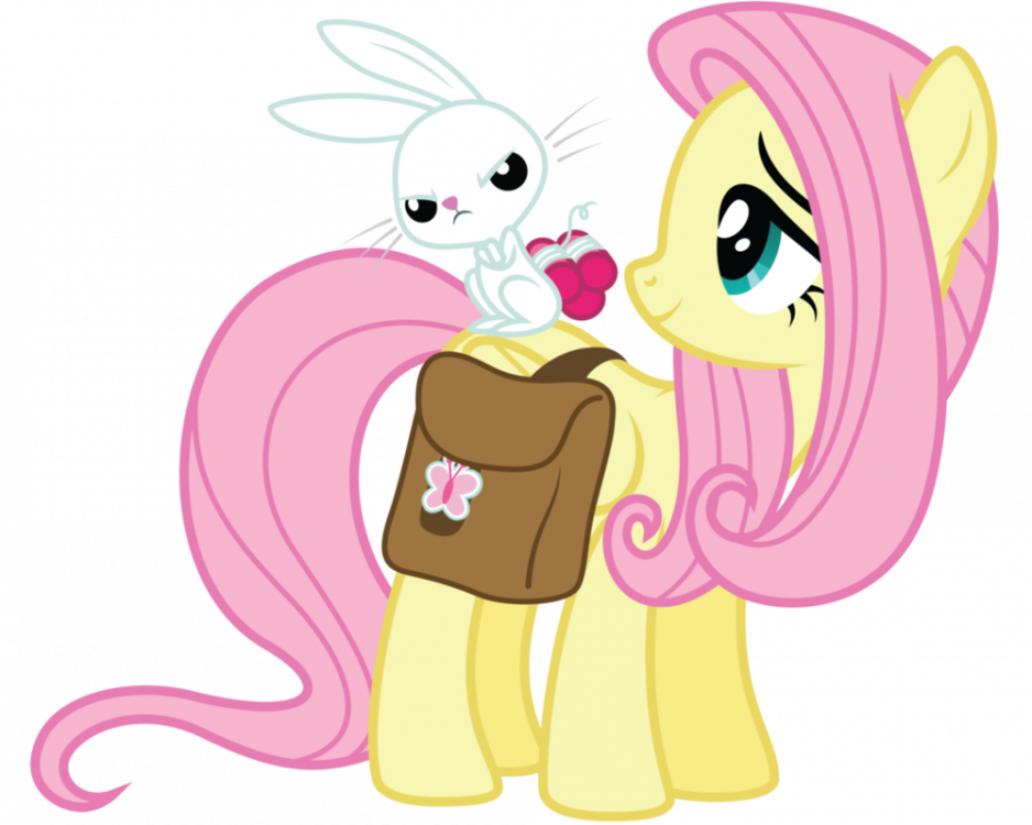 Image result for Fluttershy and Angel Bunny
