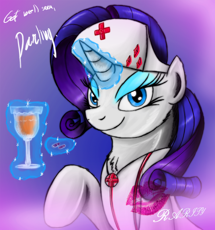 Fanart - MLP. Nurse Rarity by jamescorck