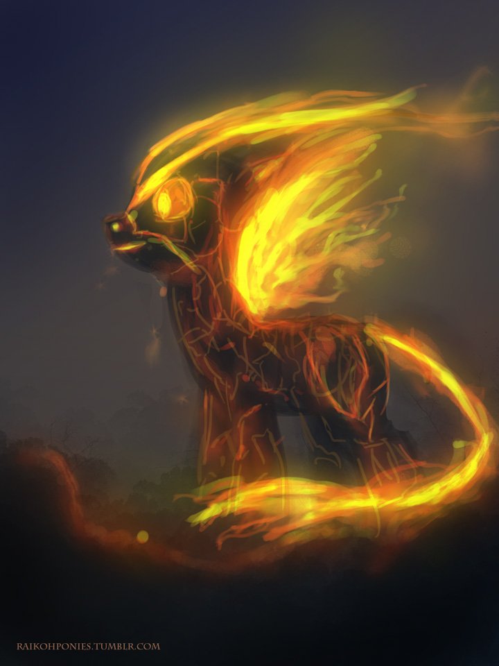 Fire Pony Elemental by Raikoh-illust